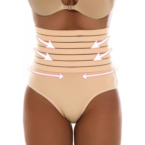 Breathable Sexy Seamless Tummy Control Women Panties Waist Trainer Panties Hip Lifter for Postpartum Recovery