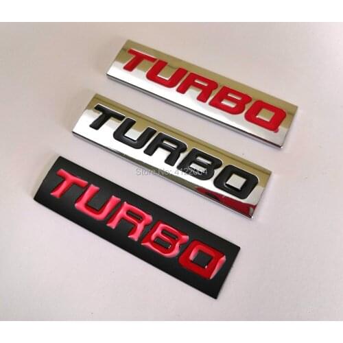 TURBO Back Emblem Badge Trunk Sticker Decal For PEUGEOT CITROEN Renault LADA LIFAN OPEL SAAB SEAT