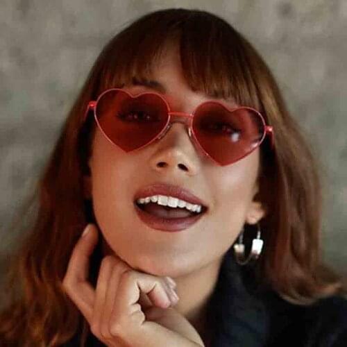 Heart Shaped Women Sunglasses Female Vintage Metal Big Frames Sun Glasses Fashion Gradient Photochromic Eyewear UV400 AG41