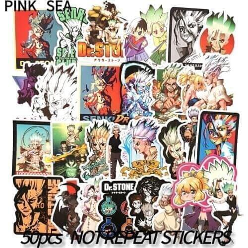 10/30/50Pcs/Lot Dr.STONE Anime Stickers Janpanese Anime Sticker PVC Waterproof For Laptop Luggage Car Skateboard Notebook