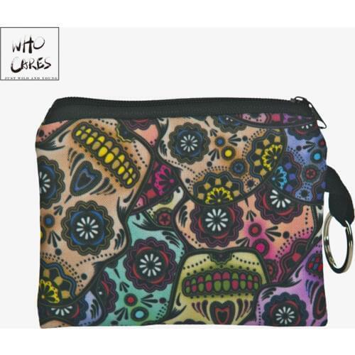 Mexican Skull 3D Print women wallets portefeuille femme Fashion billeteras para mujer coin purse billetera hombre wallet