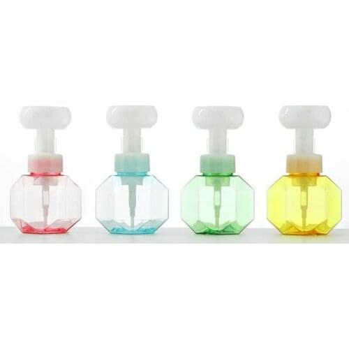 Multi Purpose Foaming Pump for Shower Gel Flower Shape Foam 300ML 1Pcs Liquid Soap Dispenser PETG/PP Empty Bottle for Household