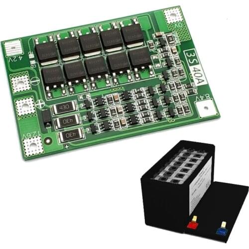 12V 3S7P Lithium Rechargeable Battery Box with Battery Box + Bracket + 40A BMS