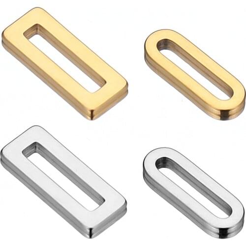 20pcs Gold Rectangle Stainless Steel Charms Necklace Bracelet Pendants Earring Findings for DIY Jewelry Making Bulk Wholesale