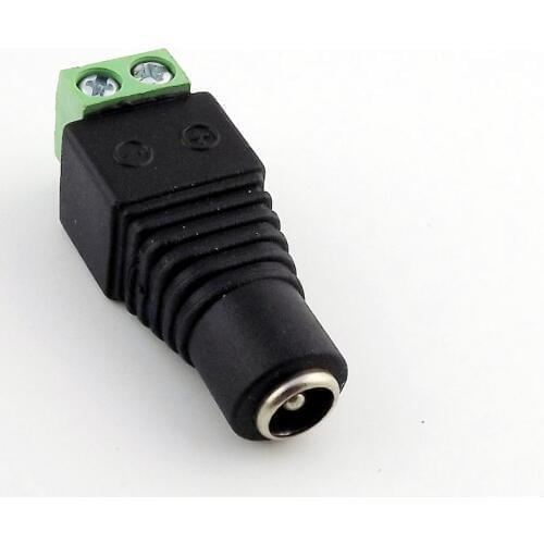 2x DC Power 5525 5.5x 2.5mm Female Jack LED CCTV Video Balun Terminals Adapter Connector
