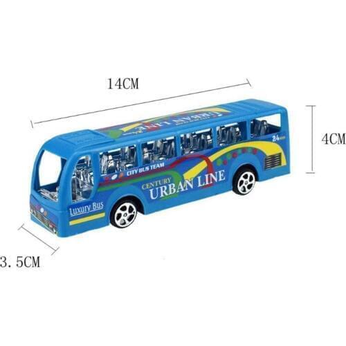5.5" City Bus Inertial Cars Kids Toys Car Model Vehicles Baby Toy Layout Landscape Gift C6UF