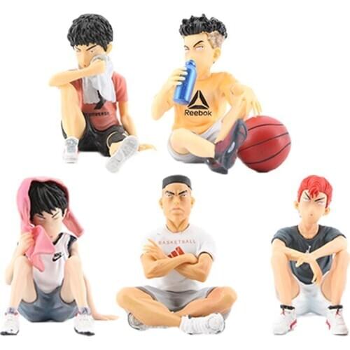 5pcs Slam Dunk Figure Set For Car Ornaments Hanamichi Sakuragi Rukawa Kaede Akagi Takenori Miyagi Ryota Shohoku Basketball T