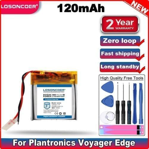 LOSONCOER 120mAh Good Quality Battery for Plantronics Voyager Edge Earphone