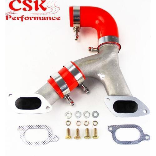 ALUMINUM TOP MOUNT INTERCOOLER Y-PIPE kit FIT FOR 02-07 SUBARU IMPREZA WRX/STI GD/GG RED