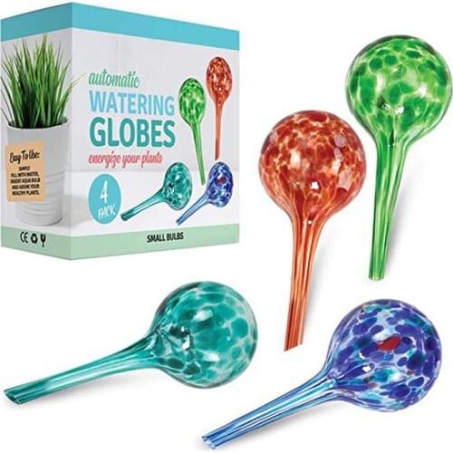 4PCS/set 100ML Automatic Watering Bulb Balls Glass Drip Irrigation Lazy Hydro Bonsai Gardening Tools Waterer Drip Irrigation