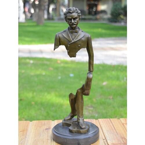 Bronze figures Abstract musician Strauss European music hall s Home jewelry gift hotel decorationroom Art Statue