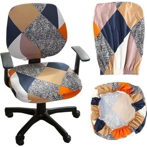 Office Chair Cover Study Computer Swivel Chair Cover Slipcovers Lift Armchair Cover, 1Set(back cover+seat cover)
