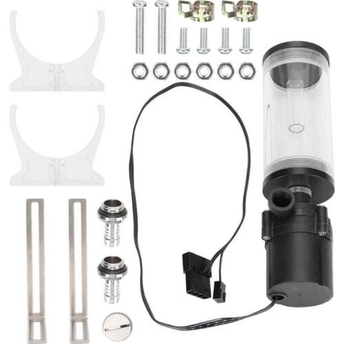 CPU Water Cooling Cylinder Pump 600L/H Flow 5 meters Lift + 110mm Water Cooling Tank for PC Water Cooling System