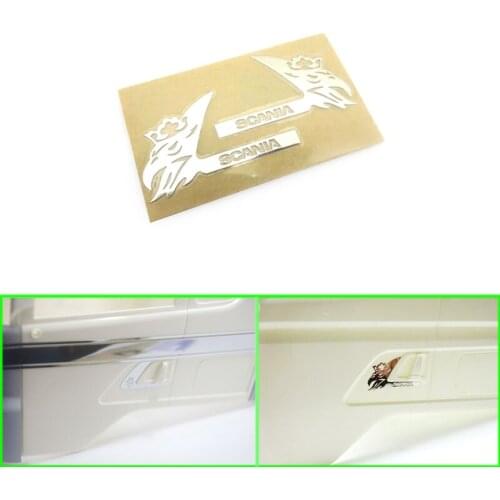 Door Handle Decoration Metal Sticker for 1/14 Tamiya RC Truck Trailer Tipper Scania 470 620 730 Car Diy Parts