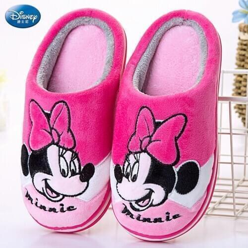 Disney children cotton slippers autumn winter warm non-slip boys and girls baby home shoes parent-child shoes kids slippers