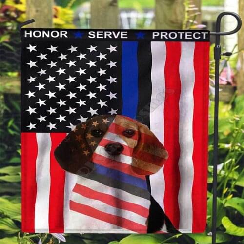 Beagle Flag 3D Full Printing Garden Flags Hanging House Flag Garden Flag Decoration Double-sided Printing