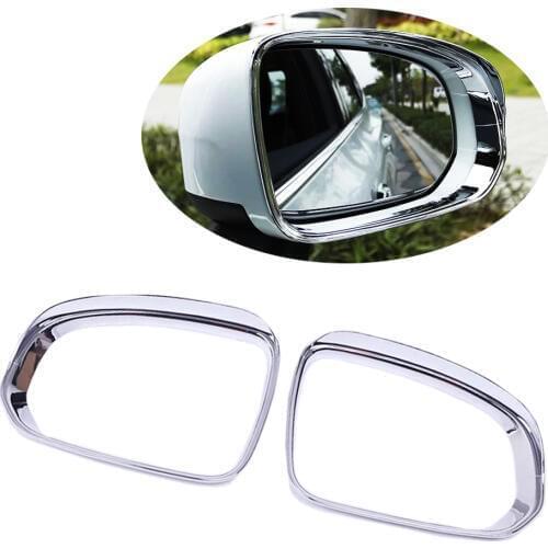 JEAZEA 2Pcs Chrome Plated Side Door Rearview Mirror Rain Water Guard Cover Trim For Volvo XC60 2018-2020 Car Accessories