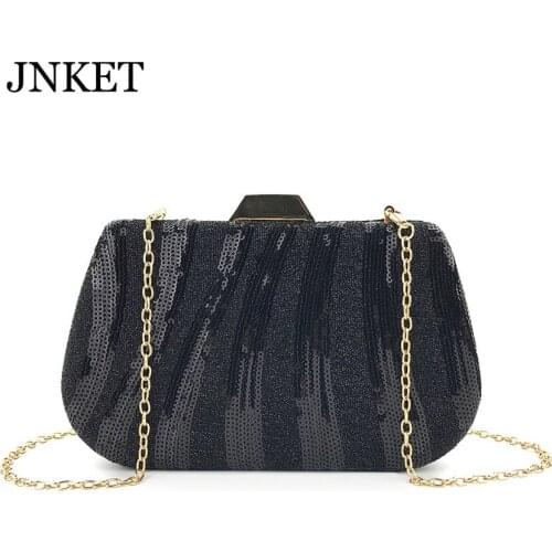 JNKET New Womens Evening Package Fashion Lady Clutch Bags Sequin Single Shoulder Bag