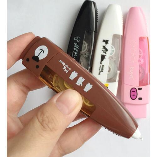 Kawaii Cute Piggy Cat Bear Plastic Correction Tape Pen Ink Erase Tape School Office Supply Student Stationery Kids Gift