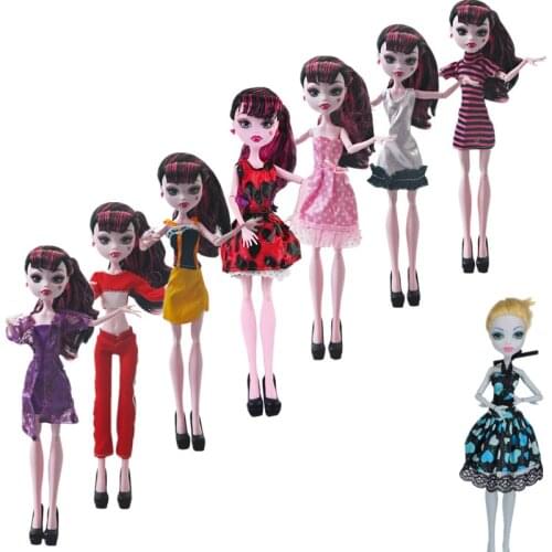 11.5" Monstering High Doll Clothes Set For Bratz Dress Top Pants Trousers Soft Casual Wear Handmade Clothing 1/6 BJD Accessories