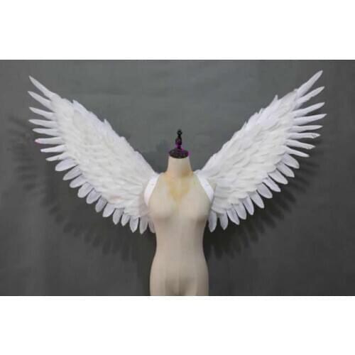 COS Costume adults white Angel feather wings for Models photography Catwalk show Party wear Displays shooting props