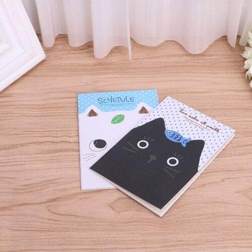 Cartoon Cat Notebook Sweet Hard Cover Paperback Book Diary Notepad Sketchbook C5AE