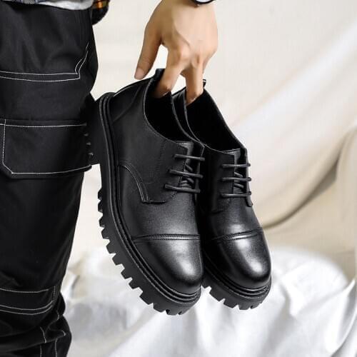 Mens Shoes Casual Oxford Shoes For Men High Quality Spring Autumn Brand Male Lace-up Business Footwear Leather Dress Oxfords