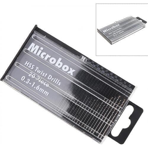 Precision 20x Micro Small HSS Twist Drills Bit Set Craft Hobby Jewelly 0.3 1.6mm