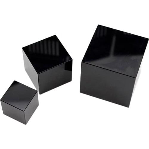 Natural Black Obsidian Stone Cube Polished Specimen Minerals Quartz Crystal Healing Stone Home Decoration