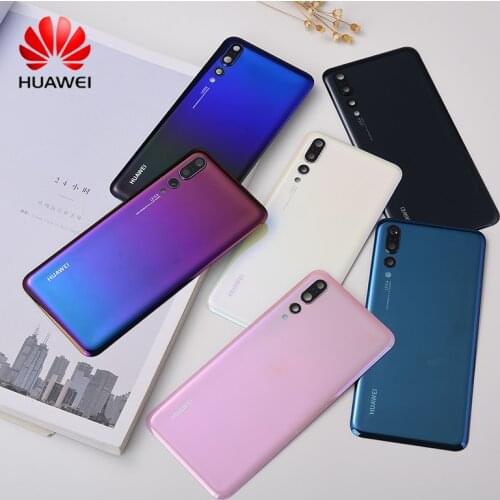 New Original Replacement For Huawei P20 Pro P 20 Back Housing Cover Glass Rear Door Battery Case With Camera Lens Frame+Adhesive