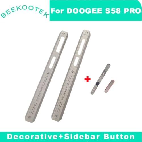 New Original Housing A Frontal Decoration Shell Middle Side Metal Frame +Side Button Repair Parts For Doogee S58 Pro Smartphone