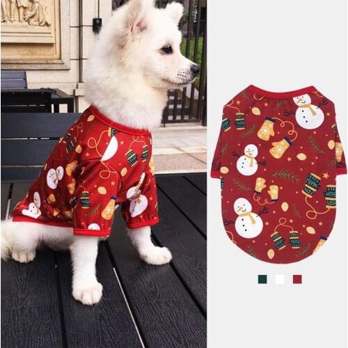 Pet Dog Clothes Christmas Costume Cute Cartoon Clothes For Small Dog Cloth Costume Dress Xmas Apparel For Kitty Dogs