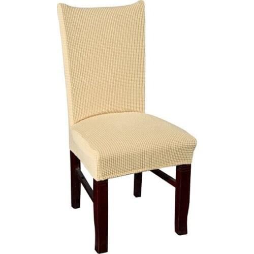 Solid Color Plush Thick Protective Cover Chair Cover Home Dining Elastic Chair Covers Multifunctional Universal