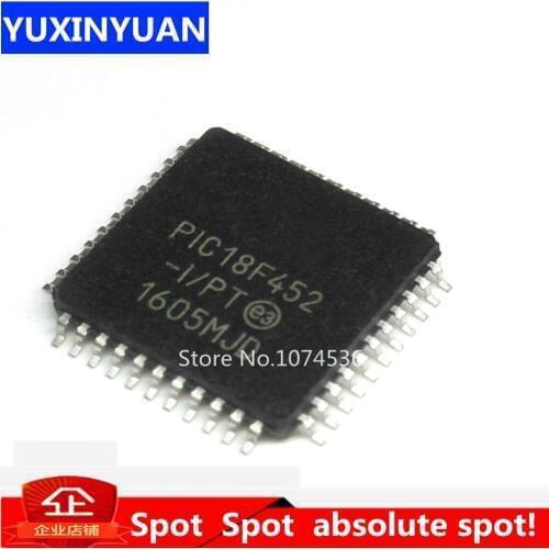 PIC18F452 PIC18F452-I/PT QFP44 28/40-pin High , FLASH Microcontrollers with 10-Bit A/D 18F452 QFP-44 1PCS