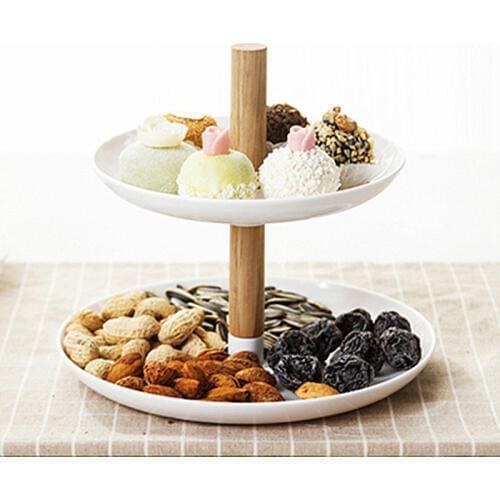 Dim Sum Tray Simple Japanese-style Double-layer Snack Dish Household Goods Fruit Plate