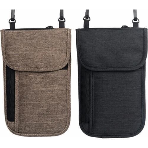 Nosii Neck Hanging Travel Passport Cover Wallet ID Credit Card Holder Storage Bag Money Clutch Carry Pouch RFID Card Holding