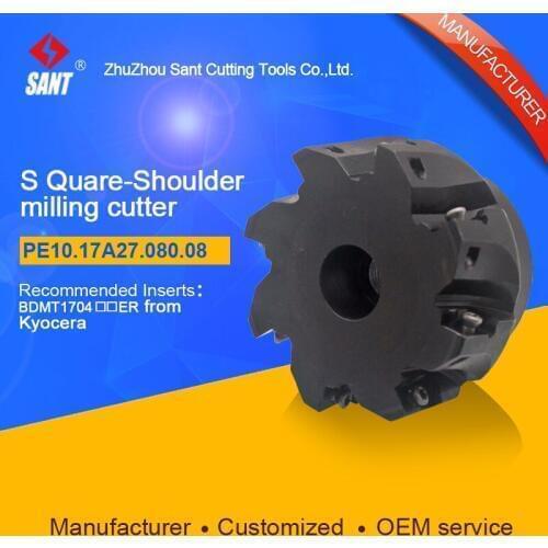 Popular CNC lathe machining center indexable square shoulder milling cutter tools holder with high precision PE10.17A27.080.08