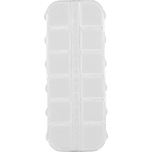 Transparent 12 Grids Plastic Storage Case Box Multi-Function Organizer Holder For Jewelry Pill Nail Art Drug Ring