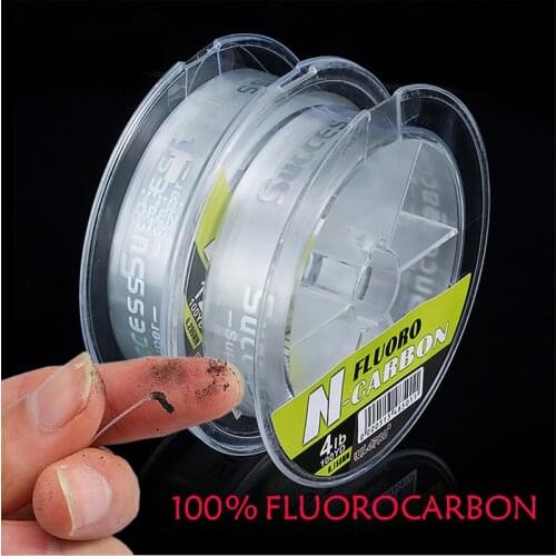 100Yds/91.4M 100% Fluorocarbon Fishing Line Pure Fluorocarbon Fly Fishing Leader Carbon Fiber Fast Sinking Carp Fishing