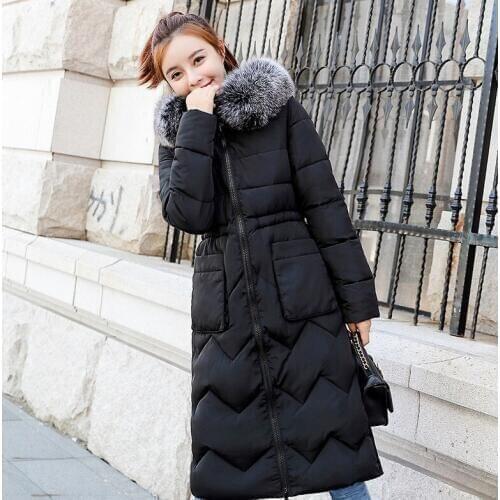 Season Hot Sale Zipper Full 2019 New Both Sides Clothes Long Fund Cotton-padded Woman Korean Heavy Seta Lead Cotton Loose Coat