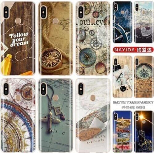 Soft Case for xiaomi redmi 9a 6A 7A 8A 6Pro note 9 8 7 6 5 Pro 9s 8T Fashion Cover World Map Travel Plans Fundas