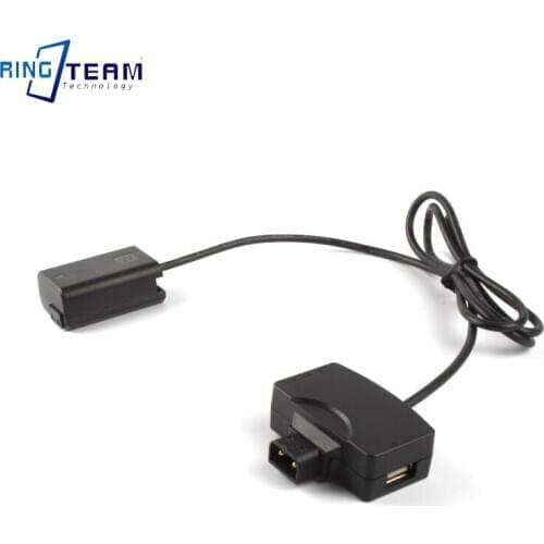 D-Tap to USB Adapter Connector 5V to FW50 Dummy Battery PW20 DC Coupler for Sony Camera NEX F3 5 7 SLT-A33 A55 SLT-A35 a7 a6000