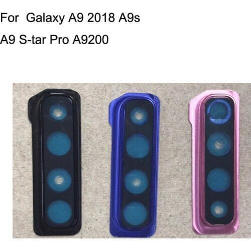 For Samsung Galaxy A9s 2018 Rear Back Camera Glass Lens +Camera Cover Circle Housing Parts Replacement For A9 S-tar Pro A9200