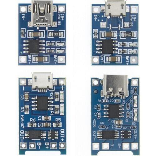 TP4056 Protection Dual Functions 5V 1A Micro USB 18650 Lithium Battery Charging Board Charger Module