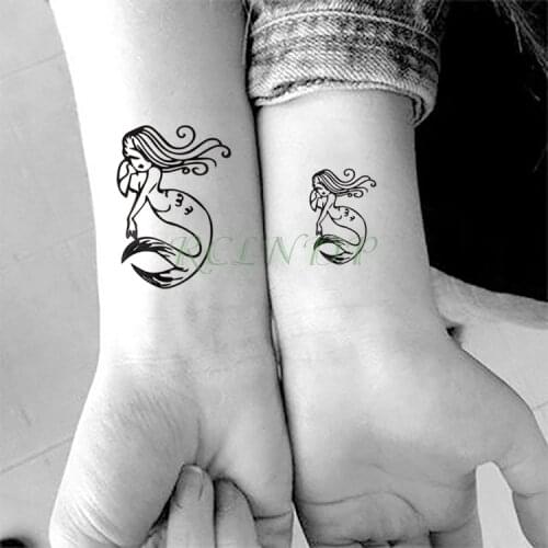 Waterproof Temporary Tattoo Sticker Mermaid Sexy Fake Tatto Flash Tatoo lovely Tatouage Neck Wrist Foot Hand For Kids Girl Women