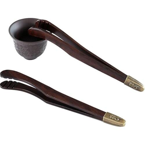 High Quality Solid Wood Tea Clip Tea Ceremony Accessories Retro Wooden Tea Clamp Multi-Purpose Tea Tongs For Tearoom Tea House