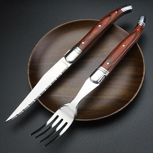 XUANFENG high-end steak knife and fork household set tableware retro stainless steel knife and fork 2 piece set