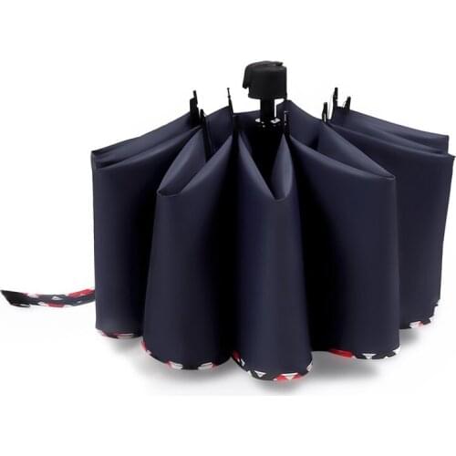 10K sunny and rainy dual-use double large reinforced three-folding male business advertising umbrella windproof strong umbrella