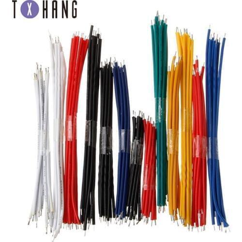 130PC 24AWG Breadboard Jumper Cable Wires Kit Tinning Double Tinned Component Pack Colorful 13 Types 10 Pcs each 5CM 8CM 10CM
