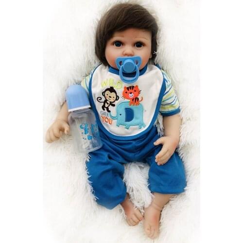 20 Inch Bebe Reborn Doll Soft Vinyl Silicon Lifelike Reborn Baby Dolls Toy for Girls Birthday Gift